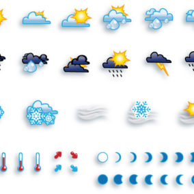 Symboles météo vectoriels