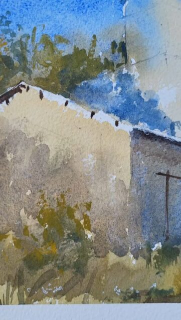 Sortie peinture en campagne avec les oiseaux comme seule compagnie (activez le son pour les entendre).

#surlemotif #aquarelliste #aquarrelle #peinture #ruralsketcher #usk #urbansketchersfrance #bzh