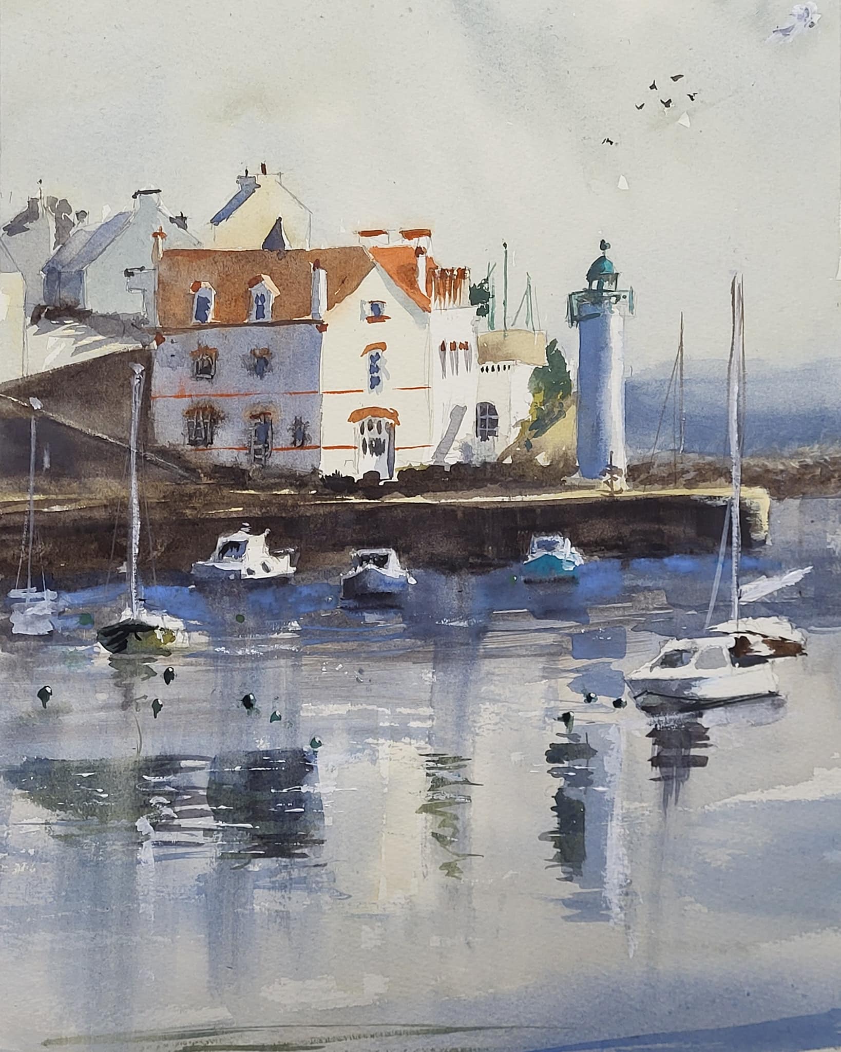 Sauzon, Belle-Île-en-Mer 
Aquarelle sur papier Saunders Waterford 31x41xcm

#sauzonbelleîle #sauzon #aquarelle #seascape #bretagne #bretagnetourisme #peinturecontemporaine #bzh #morbihan #saunderswaterford @otbelleile