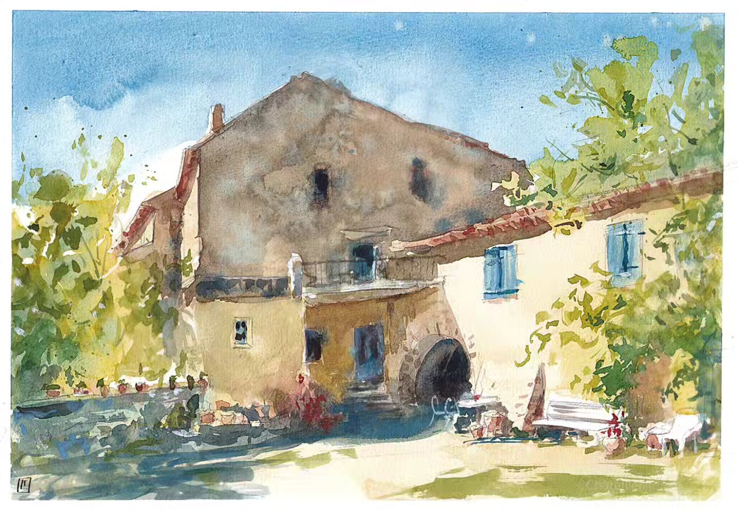 Aquarelle 21 x 30 cm