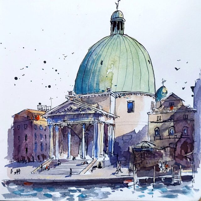 Venise, plume et aquarelle.
.
.
.
#sketchbook #watercolour #urbanpainting #landscape #architecturepainting #architecturelovers #italian_places #italia #venezia #carnetdecroquis #watercolourartist #dapresphoto